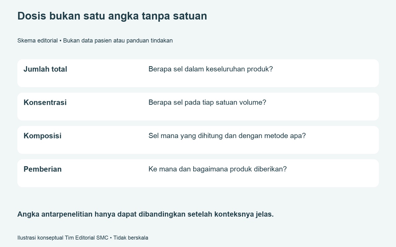 Bagaimana penelitian menetapkan dosis sel pada suntikan lutut