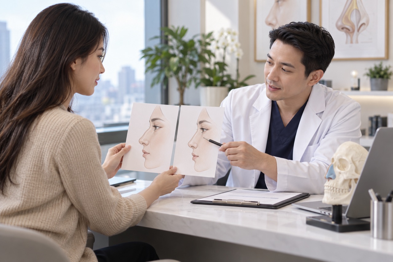 Foto referensi untuk rhinoplasty bagaimana menerjemahkan harapan