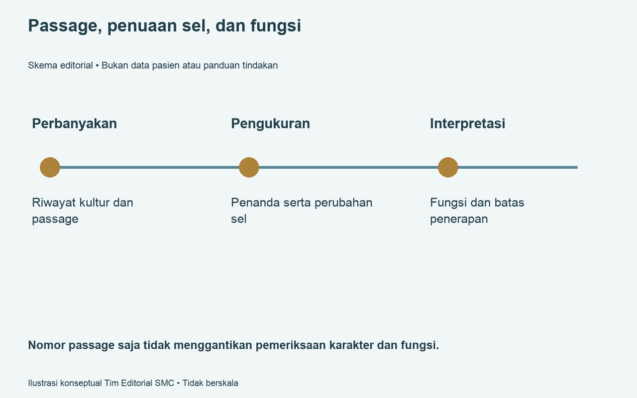 Passage dan senescence — apa yang dinilai saat sel diperbanyak di laboratorium