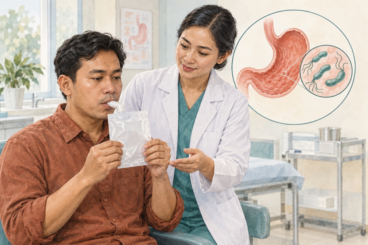 Tes H pylori dengan Breath Test dan Kapan Gastroskopi Diperlukan