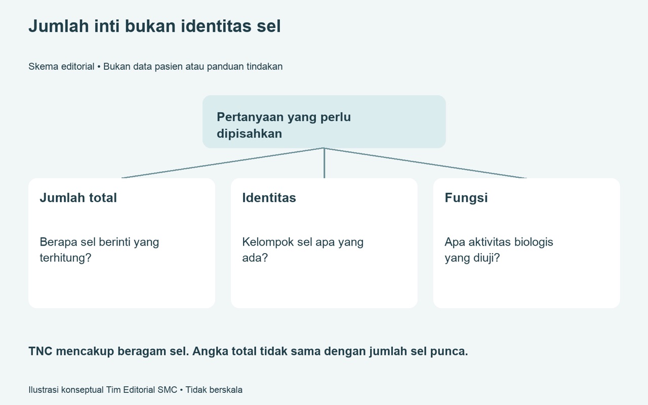 Total nucleated cells bukan jumlah stem cell — bagaimana membaca angkanya