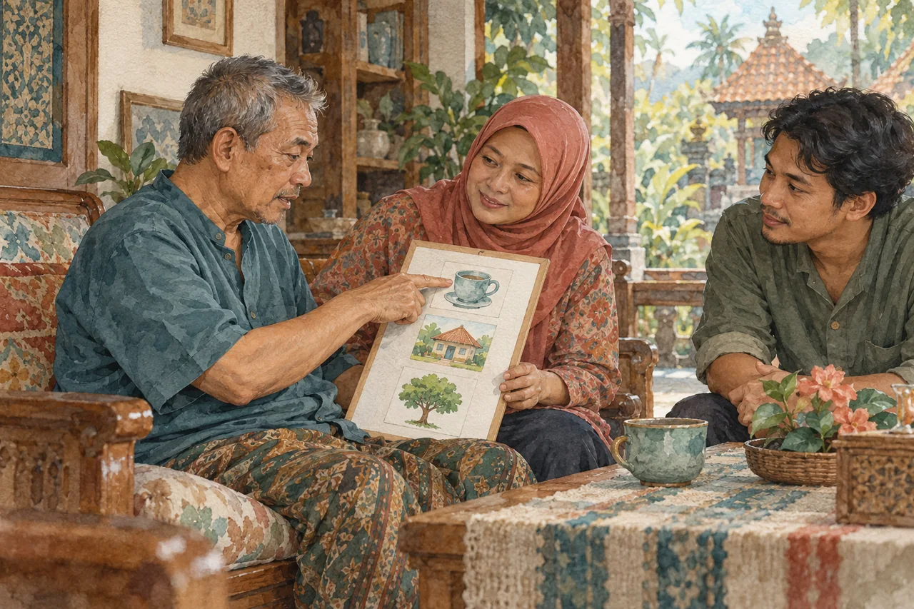 Membantu komunikasi dengan waktu dan alat pendukung.