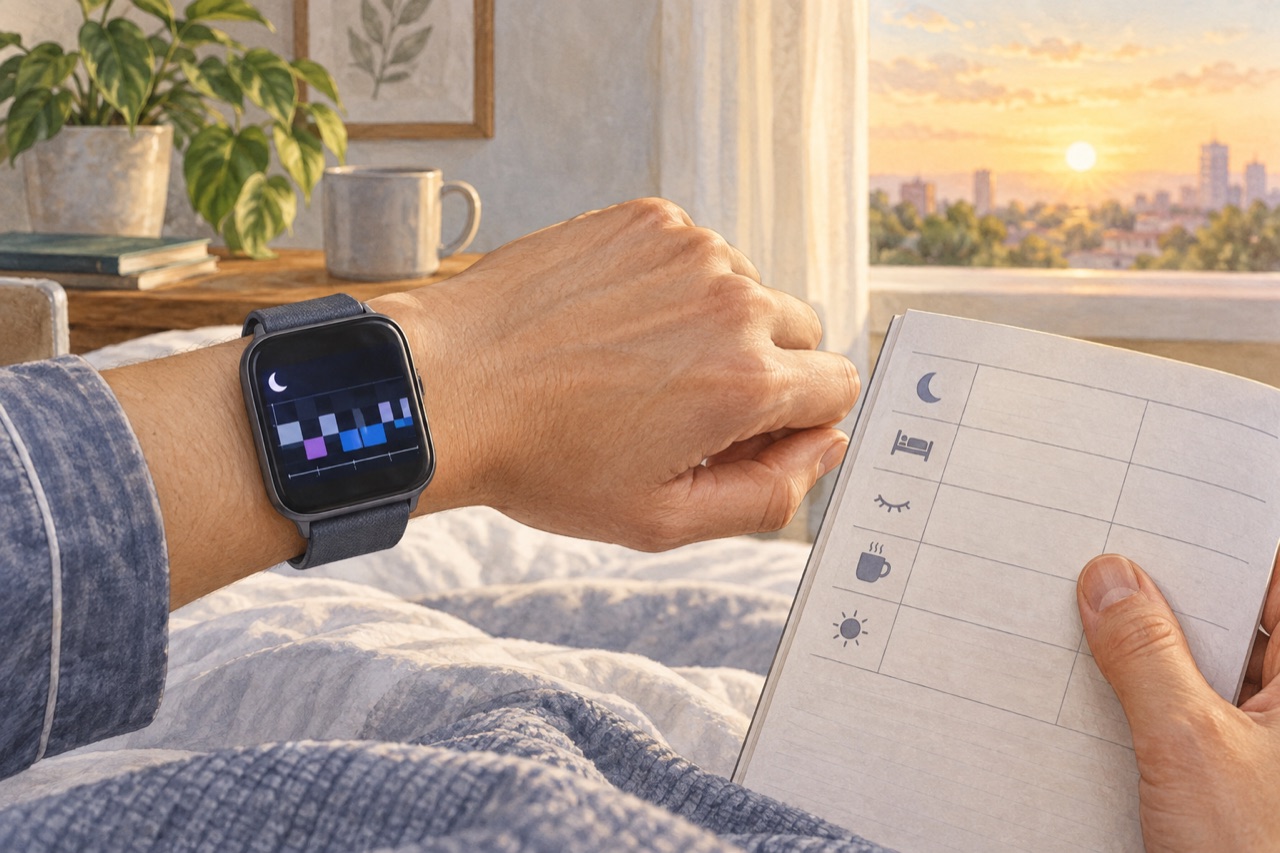 Ilustrasi edukasi tentang seberapa akurat smartwatch membaca tidur.