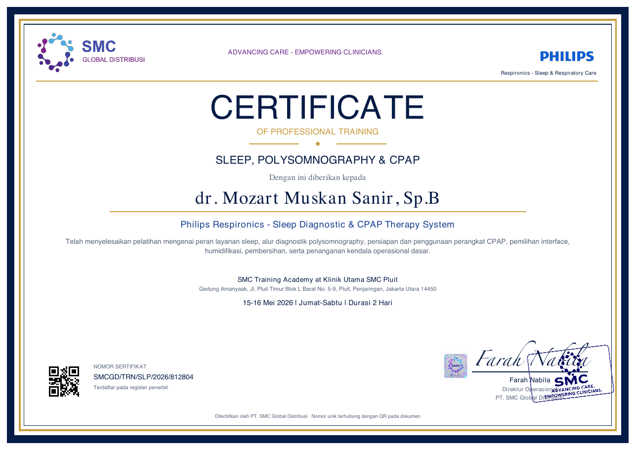 Sleep, Polysomnography & CPAP — dr. Mozart Muskan Sanir, Sp.B