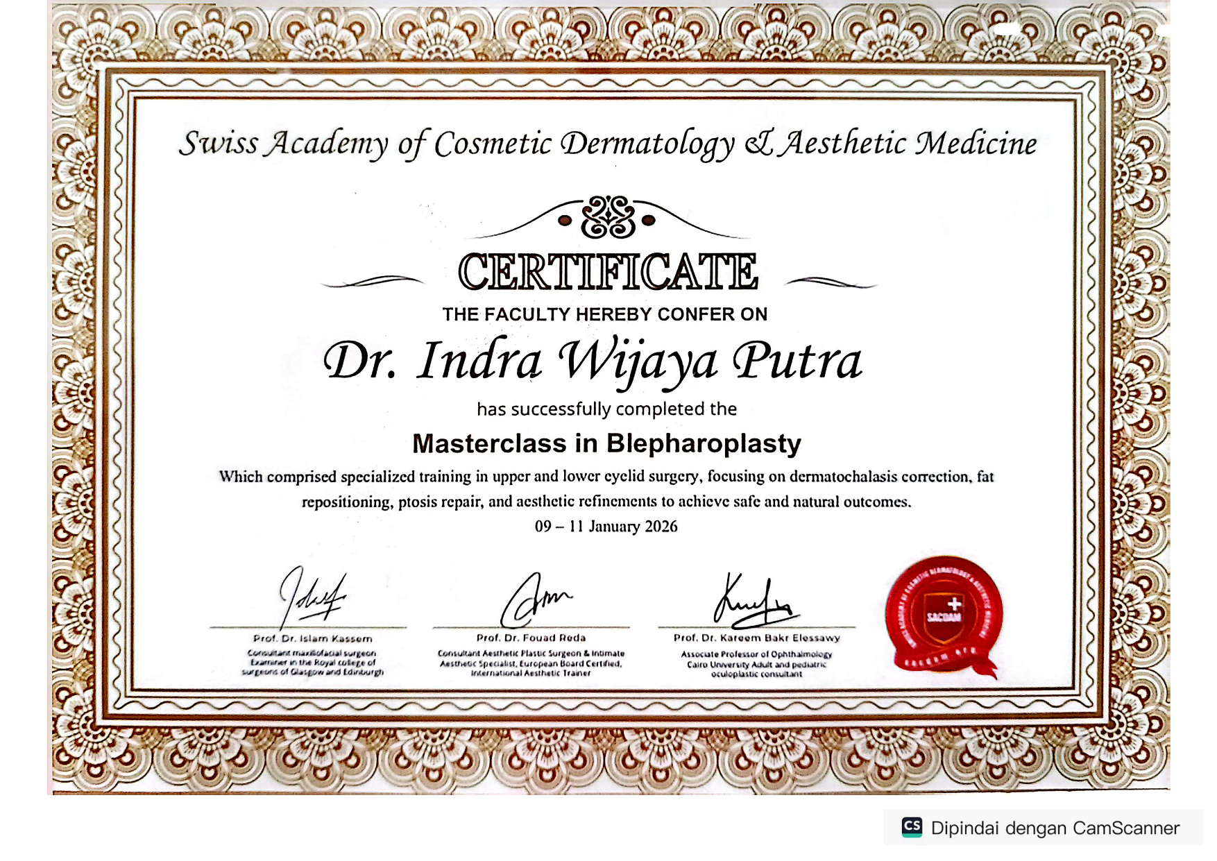 Masterclass in Blepharoplasty — dr. Indra Wijaya Putra, Sp.B, FICS, FINACS