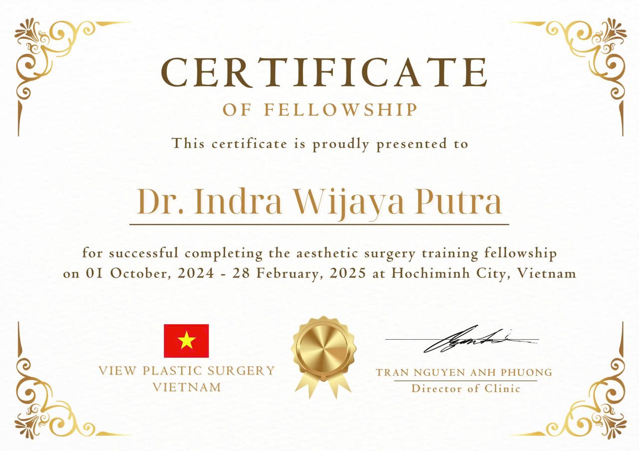 Aesthetic Surgery Training Fellowship — dr. Indra Wijaya Putra, Sp.B, FICS, FINACS